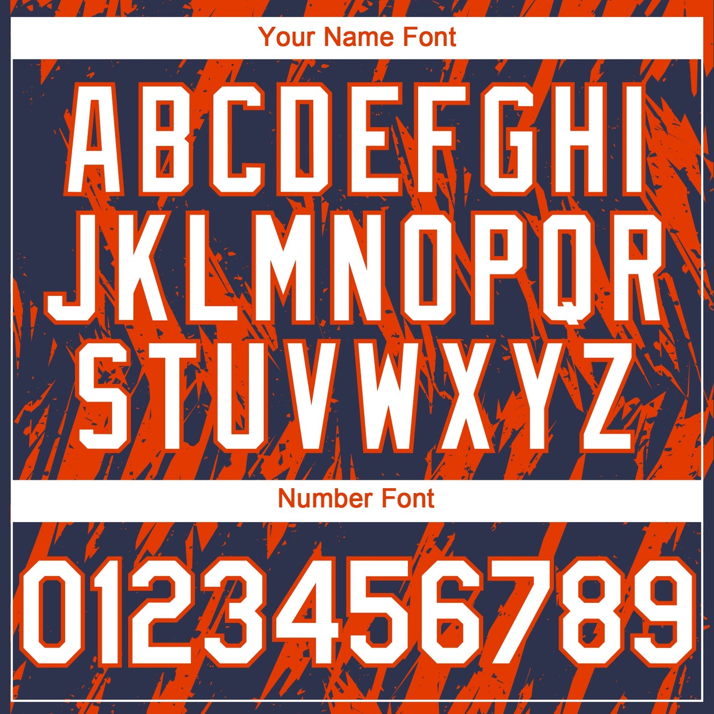 Custom Navy White-Orange Splatter Torn Sharp Brush Stroke Authentic Baseball Jersey view 5