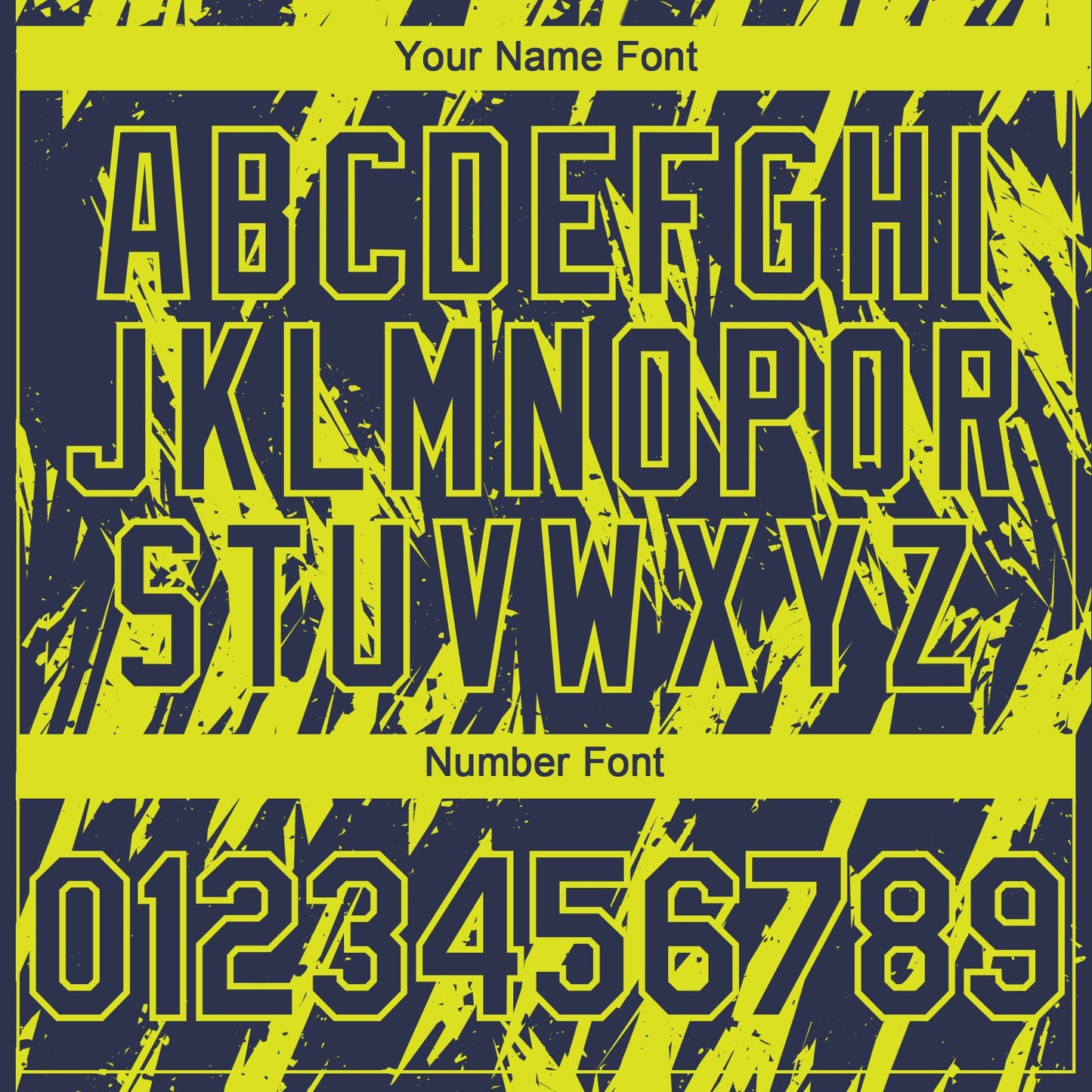 Custom Navy Neon Yellow Splatter Torn Sharp Brush Stroke Authentic Baseball Jersey view 5