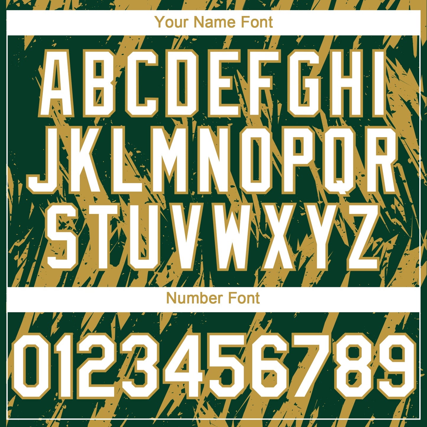 Custom Green White-Old Gold Splatter Torn Sharp Brush Stroke Authentic Baseball Jersey view 5