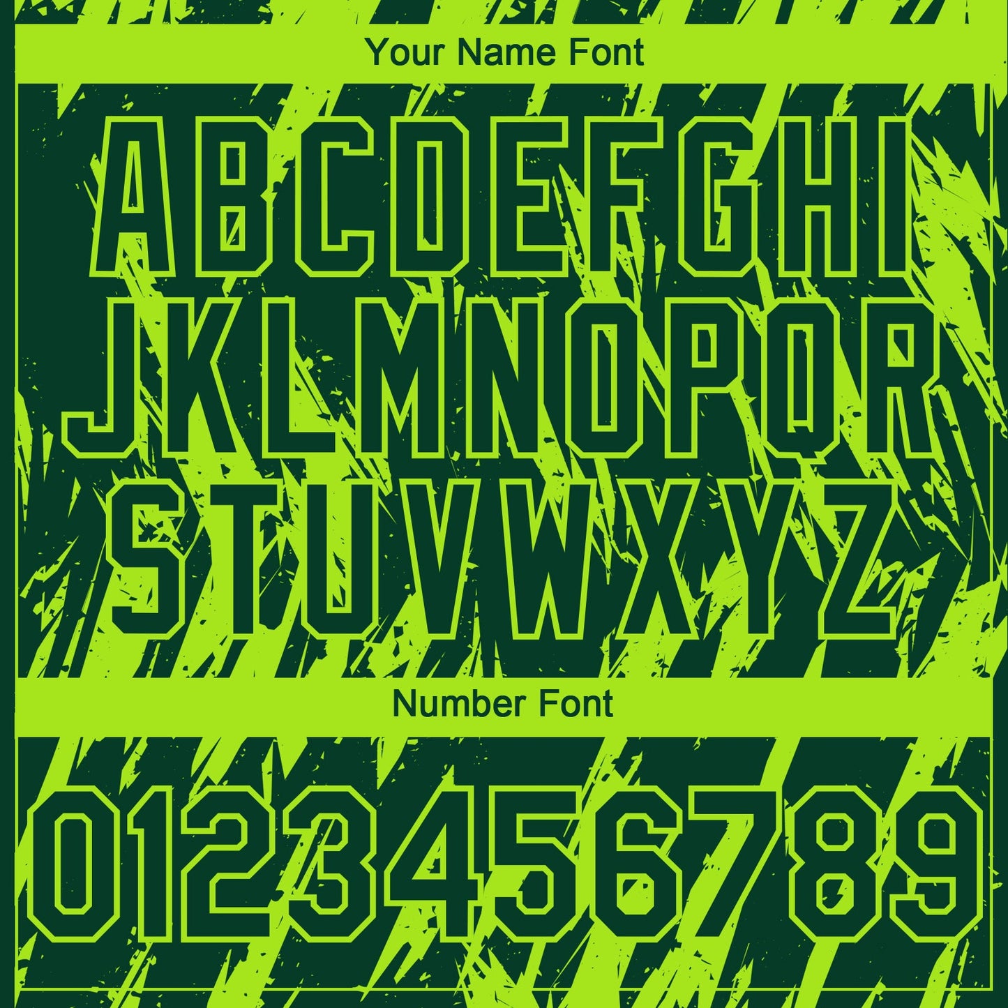 Custom Green Neon Green Splatter Torn Sharp Brush Stroke Authentic Baseball Jersey view 5