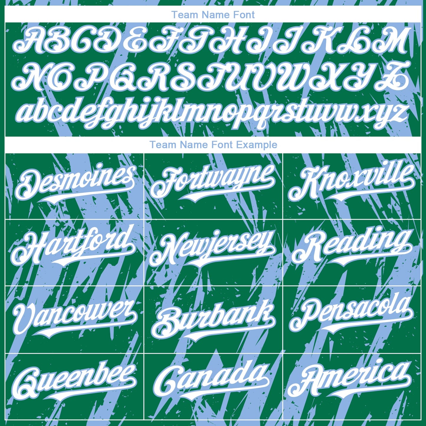 Custom Kelly Green White-Light Blue Splatter Torn Sharp Brush Stroke Authentic Baseball Jersey view 4