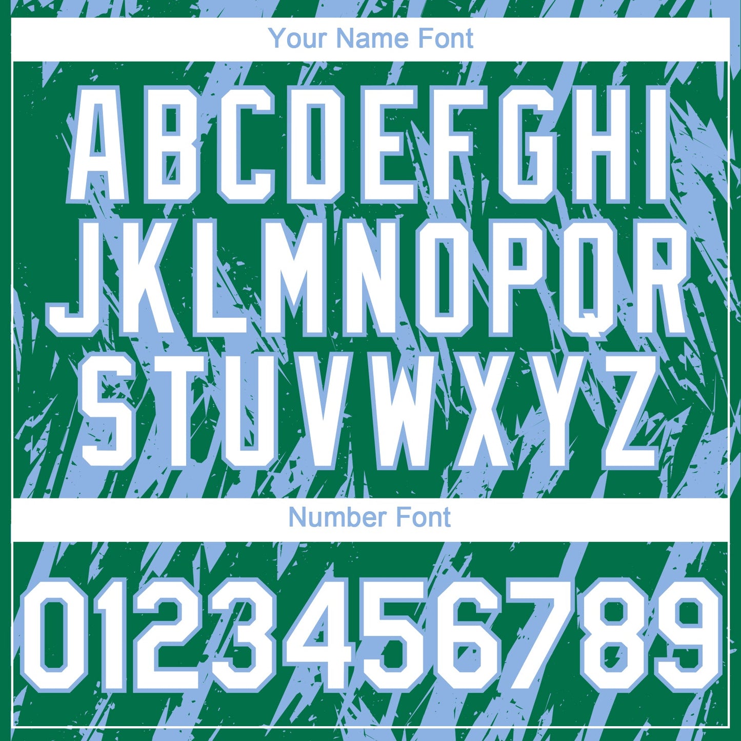 Custom Kelly Green White-Light Blue Splatter Torn Sharp Brush Stroke Authentic Baseball Jersey view 5