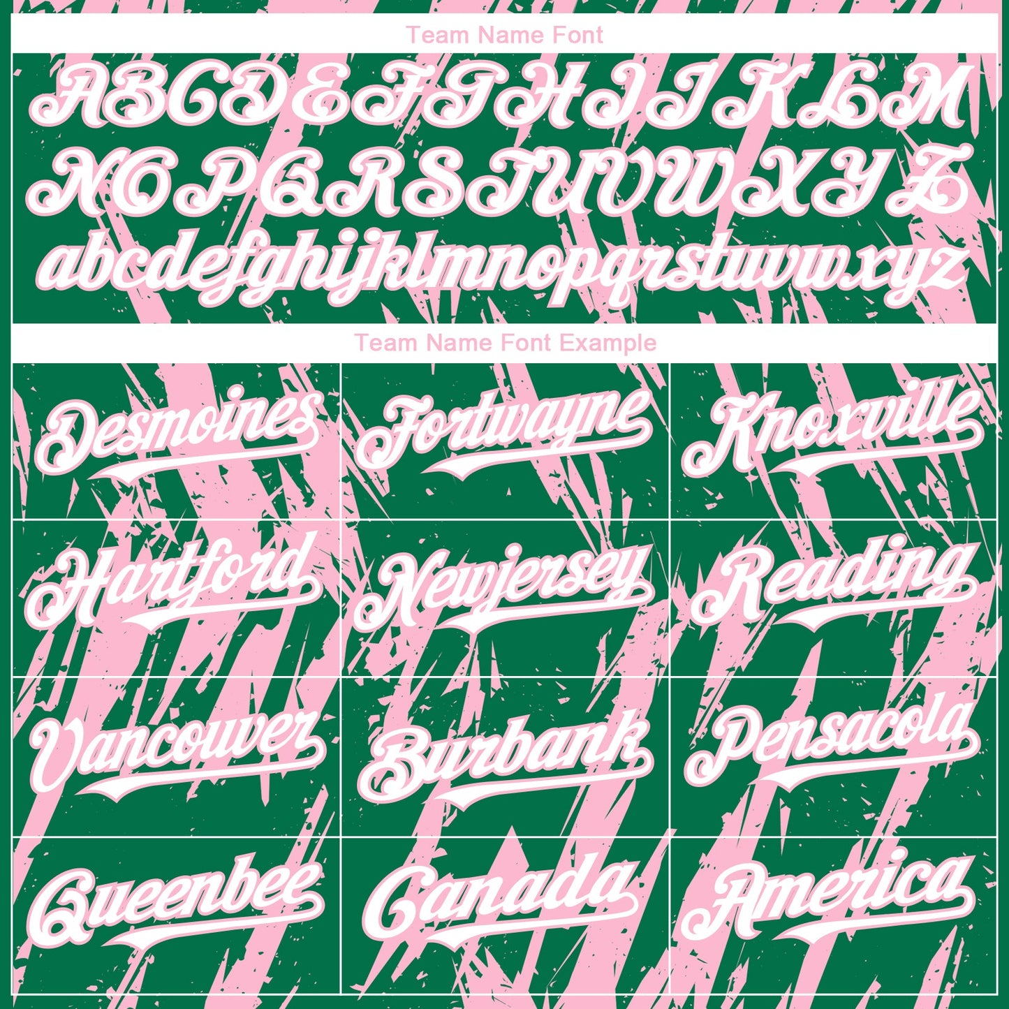 Custom Kelly Green White-Light Pink Splatter Torn Sharp Brush Stroke Authentic Baseball Jersey view 4