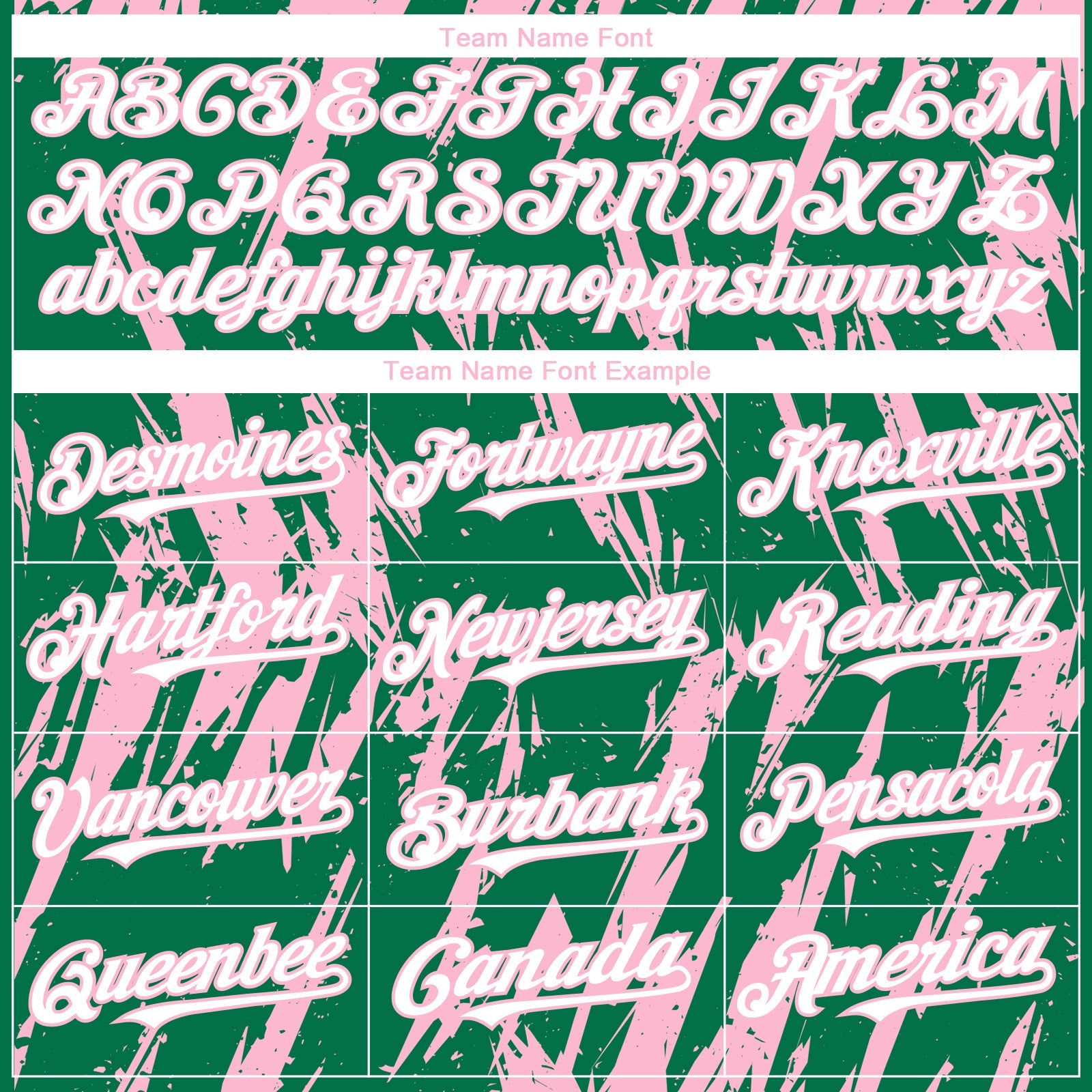 Custom Kelly Green White-Light Pink Splatter Torn Sharp Brush Stroke Authentic Baseball Jersey view 4