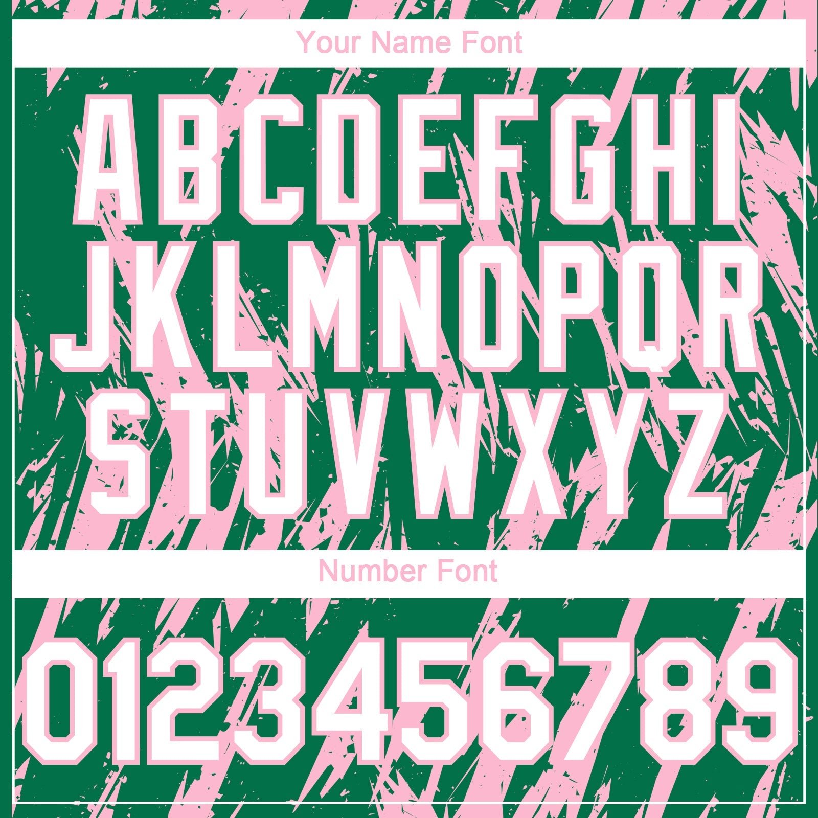 Custom Kelly Green White-Light Pink Splatter Torn Sharp Brush Stroke Authentic Baseball Jersey view 5