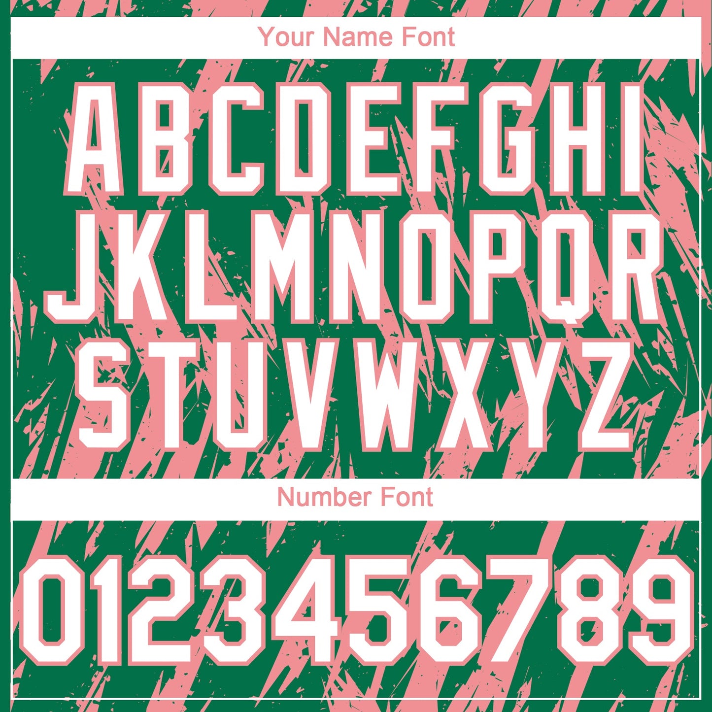 Custom Kelly Green White-Medium Pink Splatter Torn Sharp Brush Stroke Authentic Baseball Jersey view 5