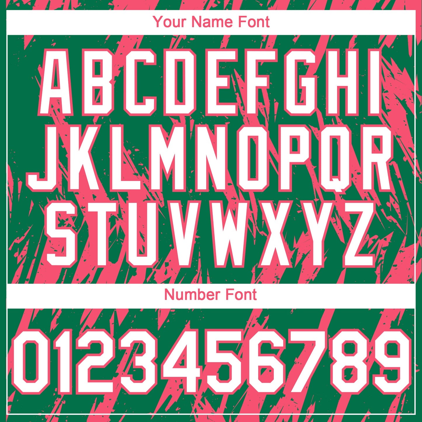Custom Kelly Green White-Neon Pink Splatter Torn Sharp Brush Stroke Authentic Baseball Jersey view 5