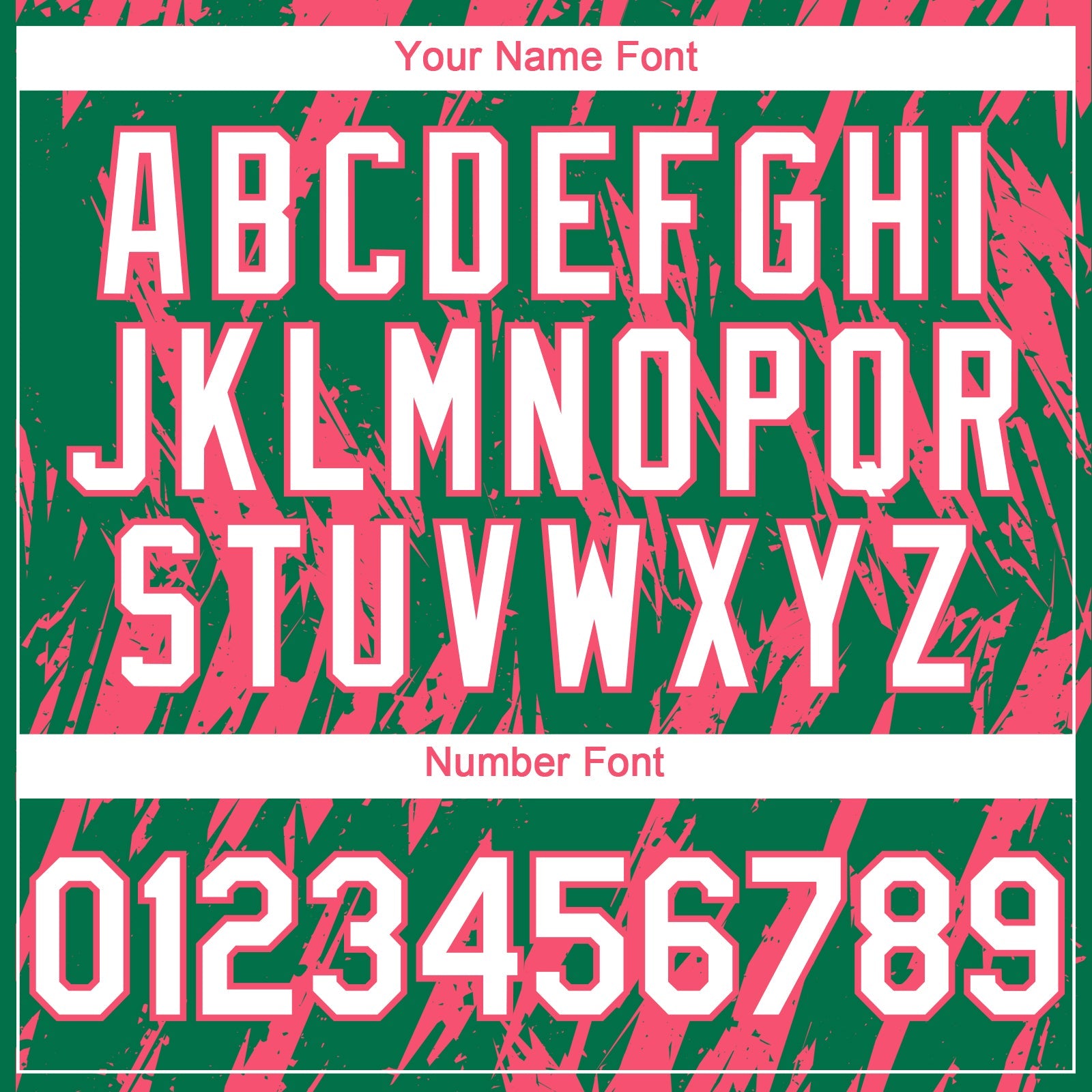 Custom Kelly Green White-Neon Pink Splatter Torn Sharp Brush Stroke Authentic Baseball Jersey view 5