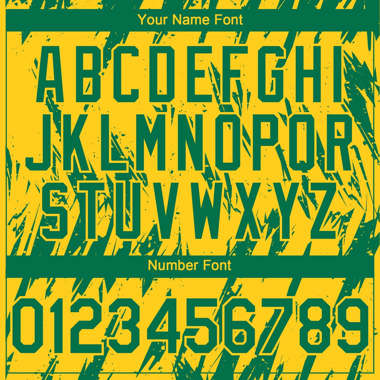 Custom Yellow Kelly Green-White Splatter Torn Sharp Brush Stroke Authentic Baseball Jersey view 5