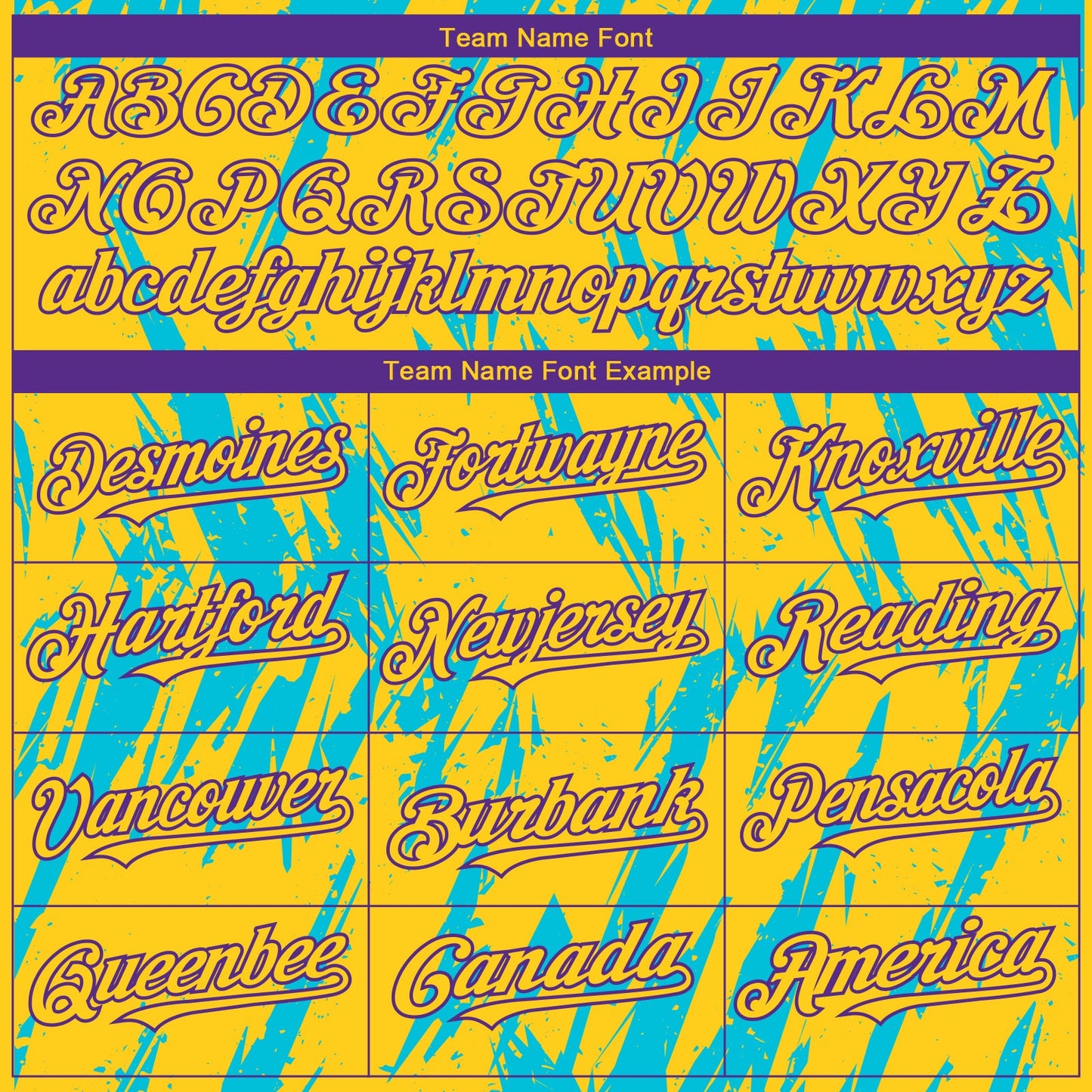 Custom Yellow Purple-Lakes Blue Splatter Torn Sharp Brush Stroke Authentic Baseball Jersey view 4