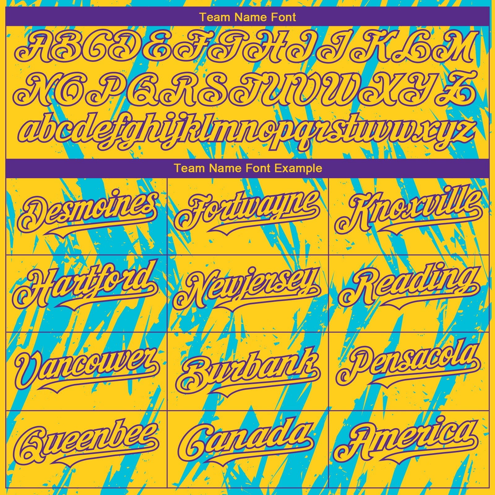 Custom Yellow Purple-Lakes Blue Splatter Torn Sharp Brush Stroke Authentic Baseball Jersey view 4
