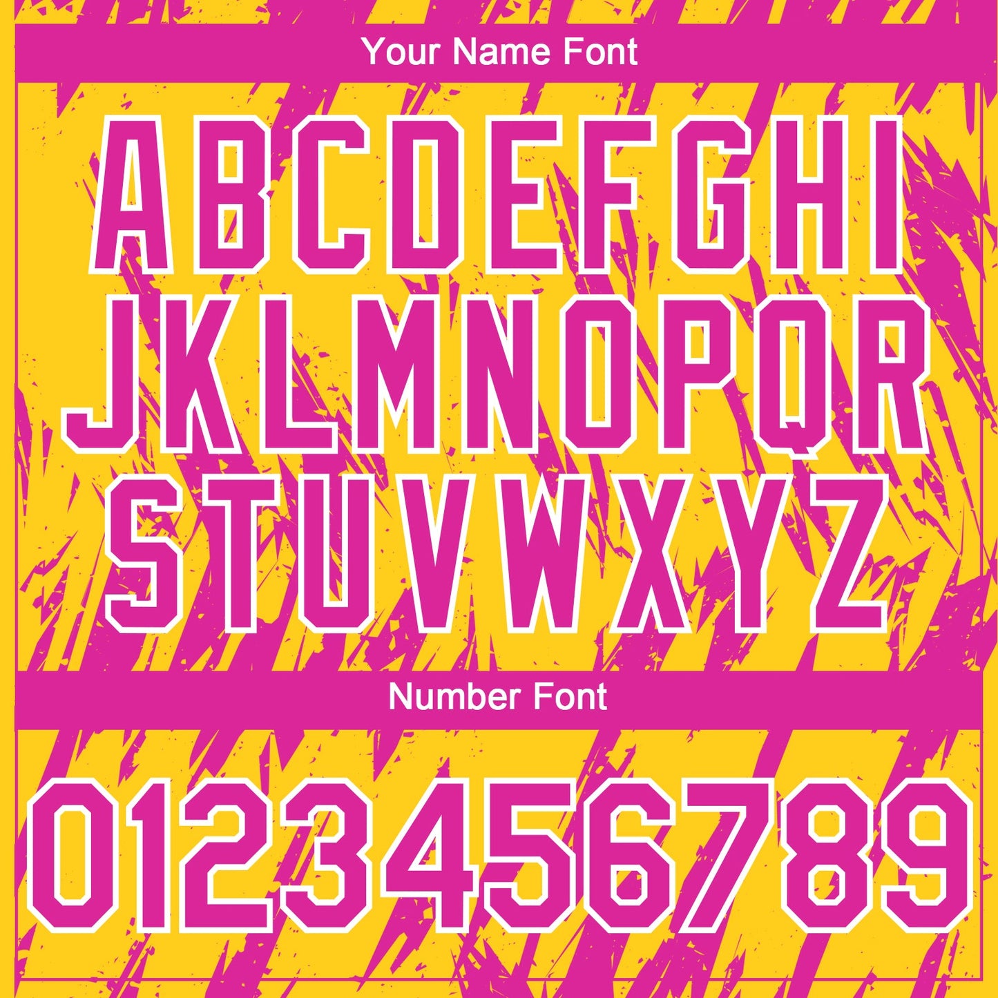 Custom Yellow Deep Pink-White Splatter Torn Sharp Brush Stroke Authentic Baseball Jersey view 5