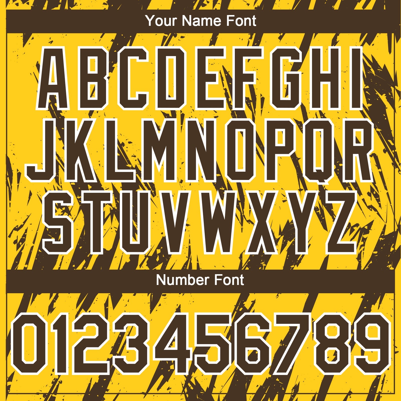 Custom Yellow Brown-White Splatter Torn Sharp Brush Stroke Authentic Baseball Jersey view 5