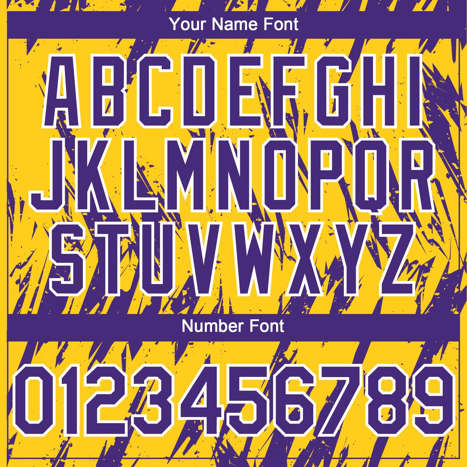 Custom Yellow Purple-White Splatter Torn Sharp Brush Stroke Authentic Baseball Jersey view 5