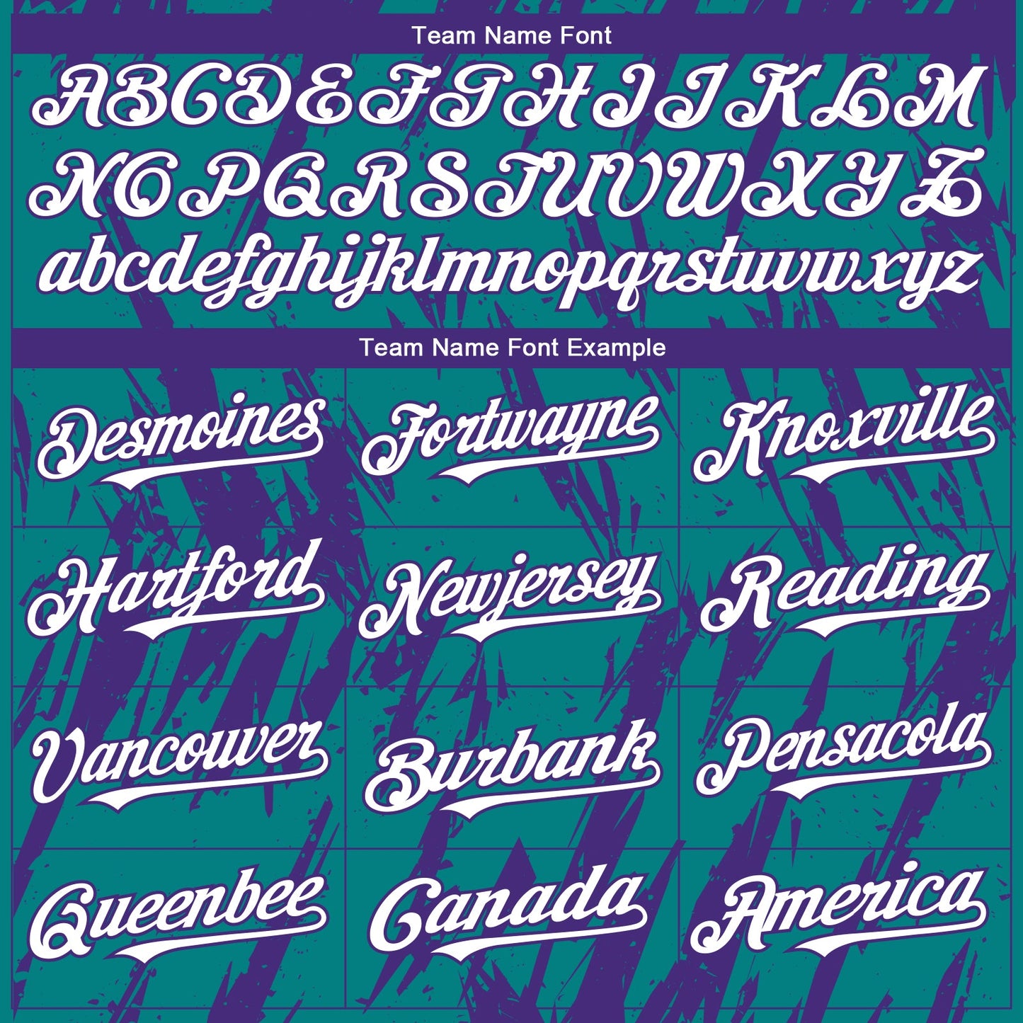 Custom Teal White-Purple Splatter Torn Sharp Brush Stroke Authentic Baseball Jersey view 4