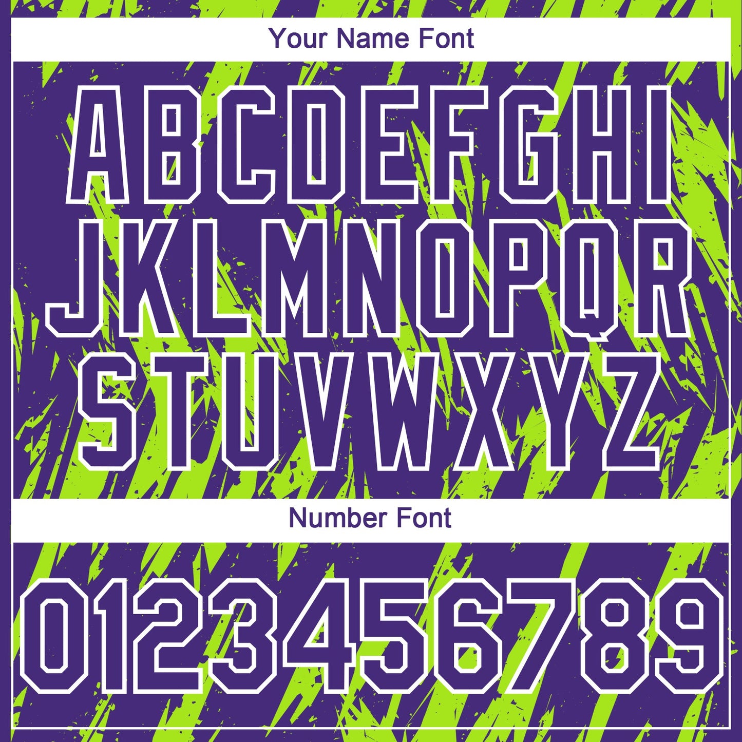 Custom Purple White-Neon Green Splatter Torn Sharp Brush Stroke Authentic Baseball Jersey view 5