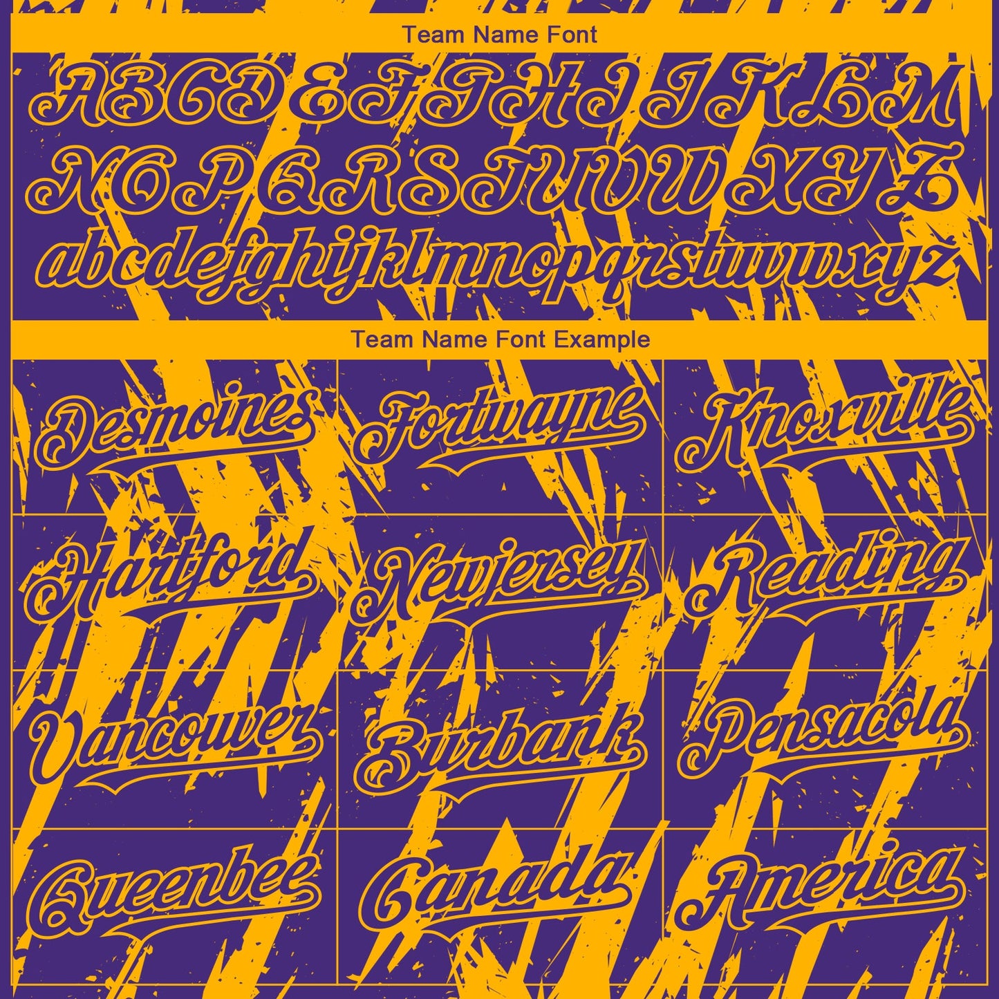 Custom Purple Gold Splatter Torn Sharp Brush Stroke Authentic Baseball Jersey view 4