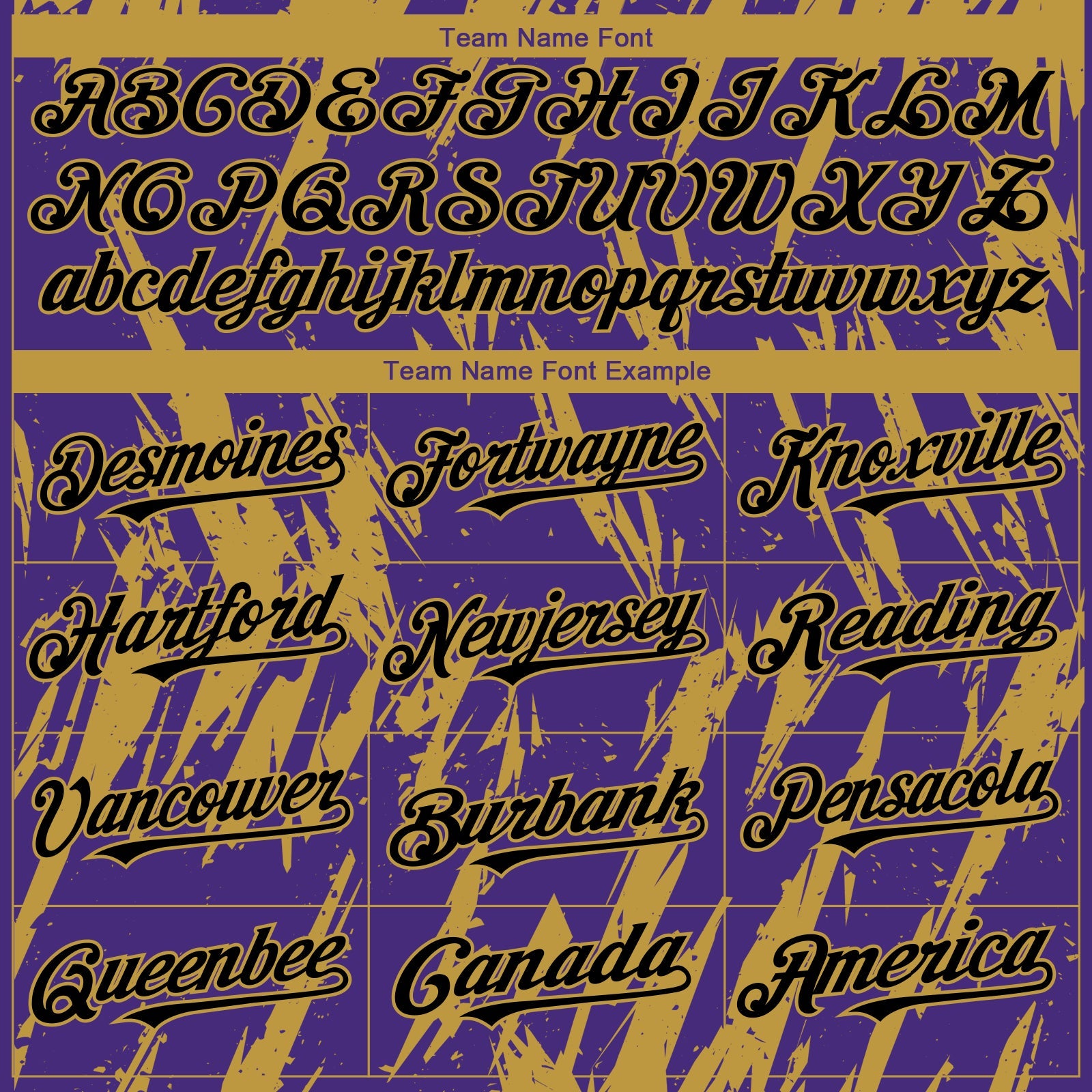 Custom Purple Old Gold Splatter Torn Sharp Brush Stroke Authentic Baseball Jersey view 4