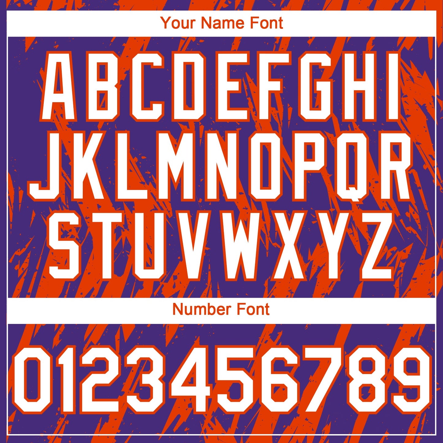 Custom Purple White-Orange Splatter Torn Sharp Brush Stroke Authentic Baseball Jersey view 5