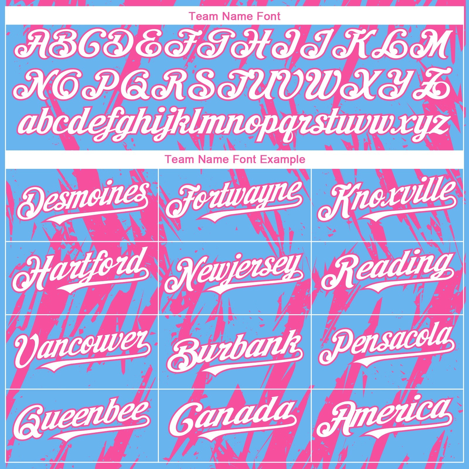 Custom Sky Blue White-Pink Splatter Torn Sharp Brush Stroke Authentic Baseball Jersey view 4