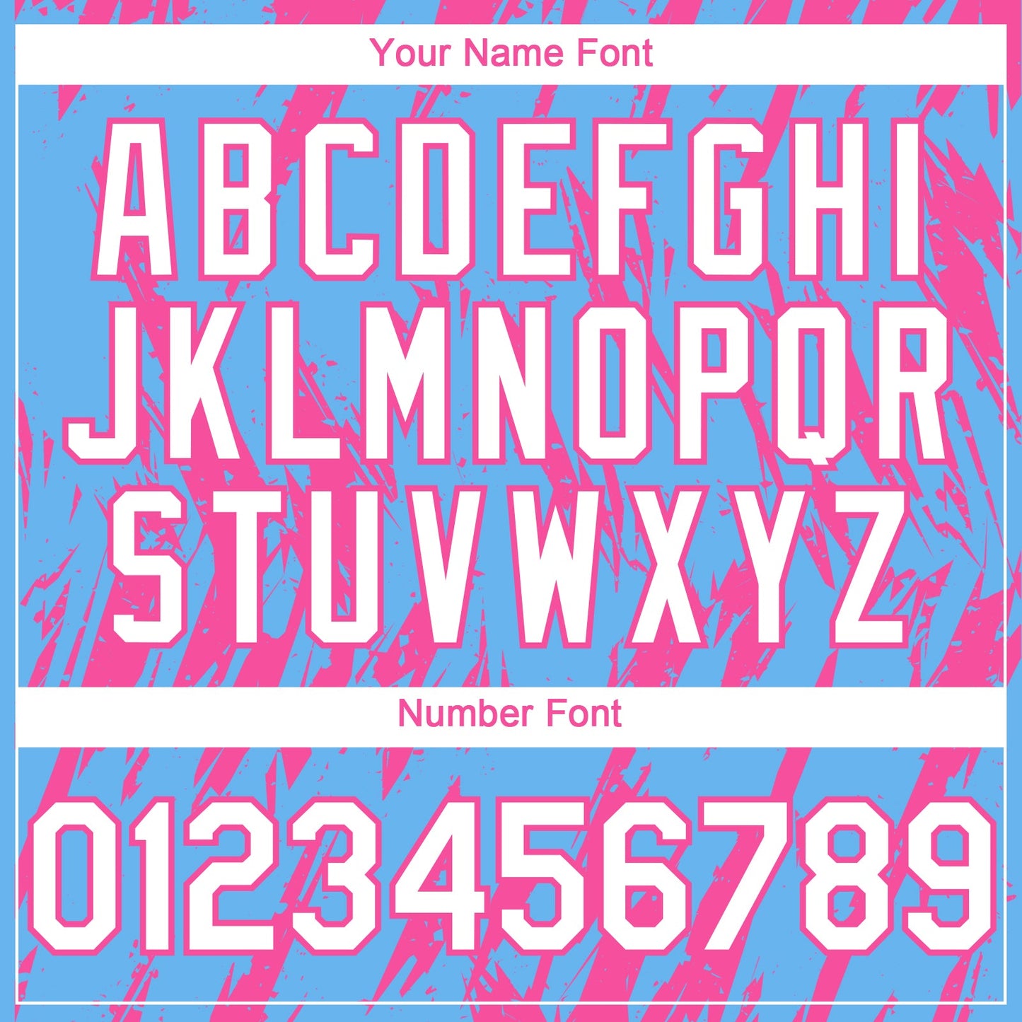 Custom Sky Blue White-Pink Splatter Torn Sharp Brush Stroke Authentic Baseball Jersey view 5