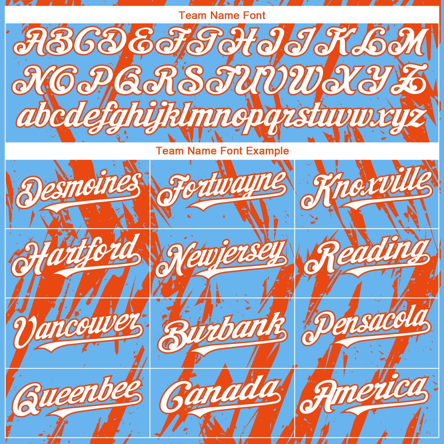 Custom Sky Blue White-Orange Splatter Torn Sharp Brush Stroke Authentic Baseball Jersey view 4
