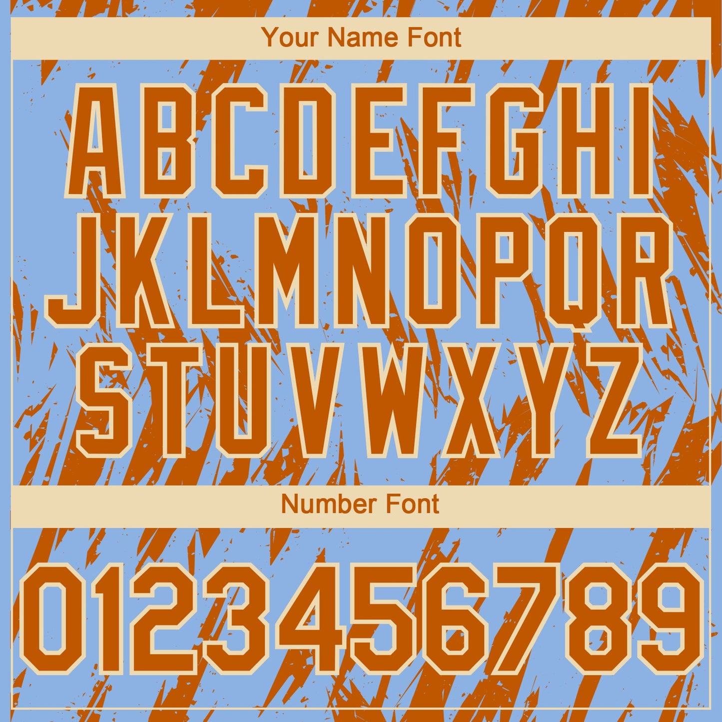 Custom Light Blue Bay Orange-Cream Splatter Torn Sharp Brush Stroke Authentic Baseball Jersey view 5