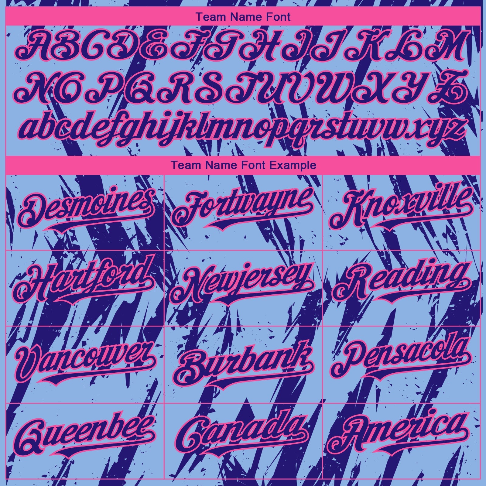 Custom Light Blue Dark Purple-Pink Splatter Torn Sharp Brush Stroke Authentic Baseball Jersey view 4