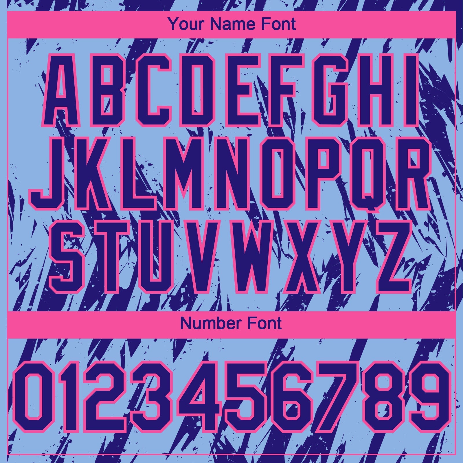 Custom Light Blue Dark Purple-Pink Splatter Torn Sharp Brush Stroke Authentic Baseball Jersey view 5