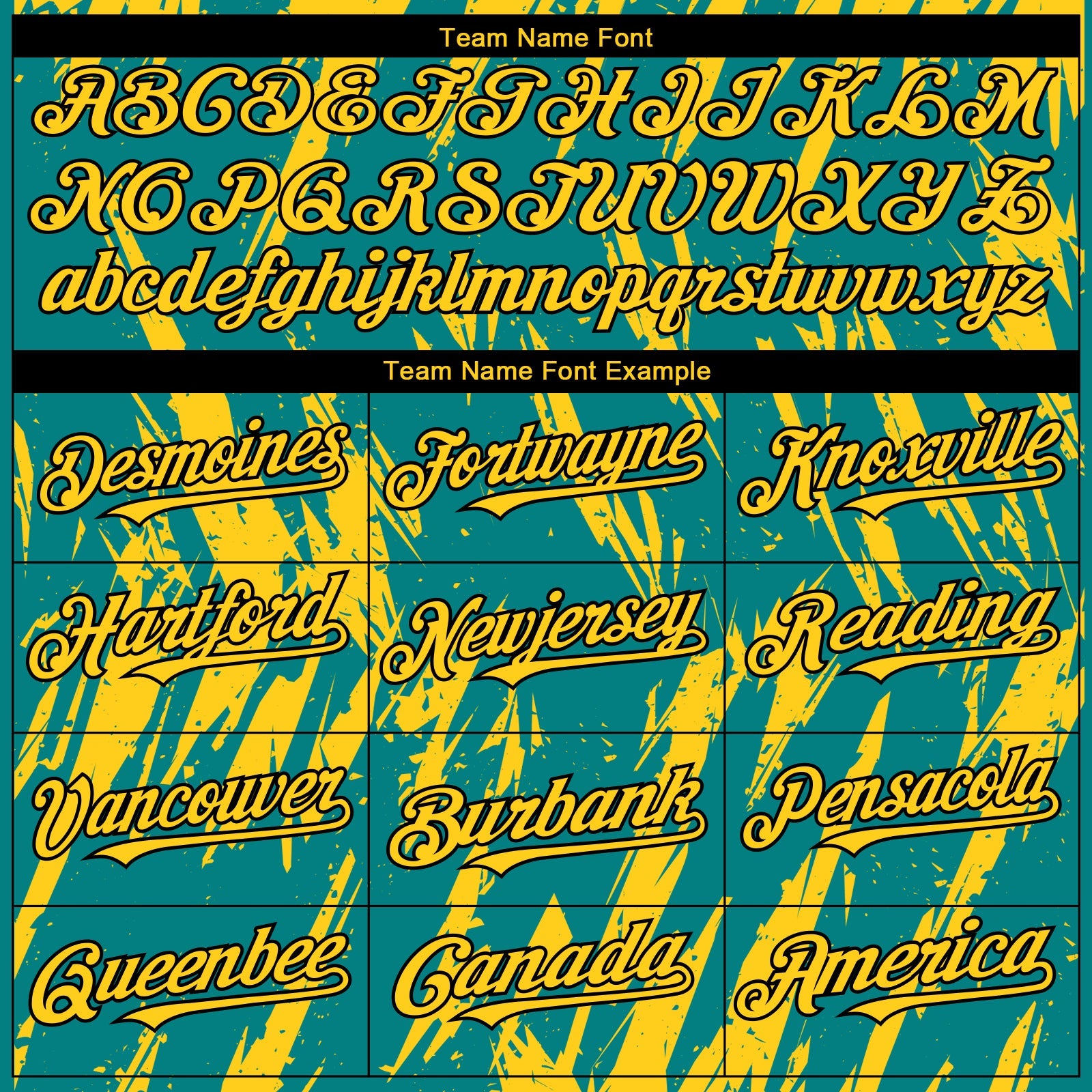 Custom Teal Yellow-Black Splatter Torn Sharp Brush Stroke Authentic Baseball Jersey view 4