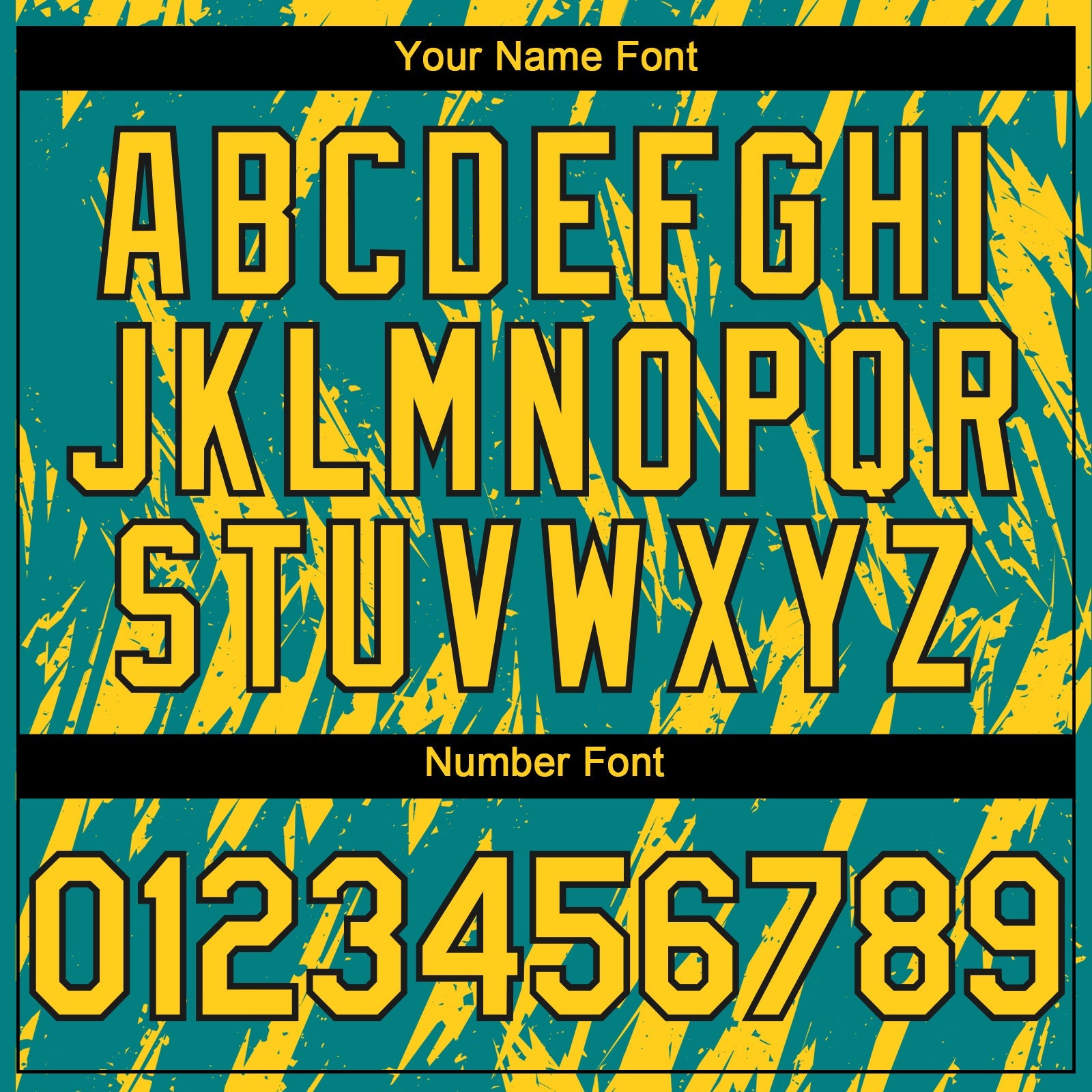 Custom Teal Yellow-Black Splatter Torn Sharp Brush Stroke Authentic Baseball Jersey view 5