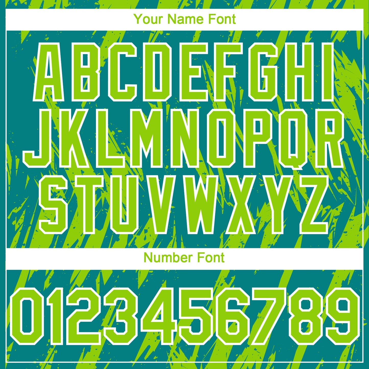 Custom Teal Neon Green-White Splatter Torn Sharp Brush Stroke Authentic Baseball Jersey view 5