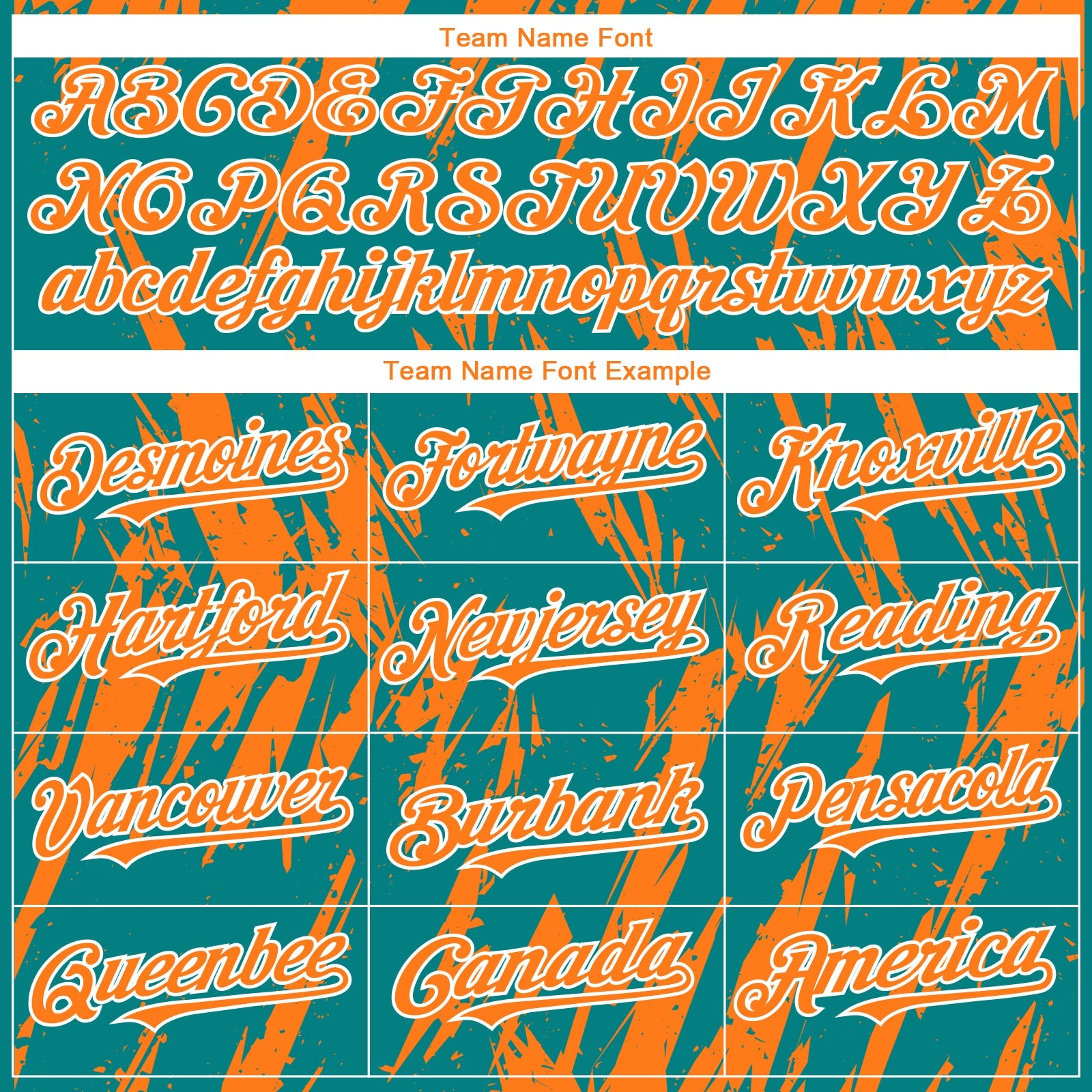 Custom Teal Bay Orange-White Splatter Torn Sharp Brush Stroke Authentic Baseball Jersey view 4