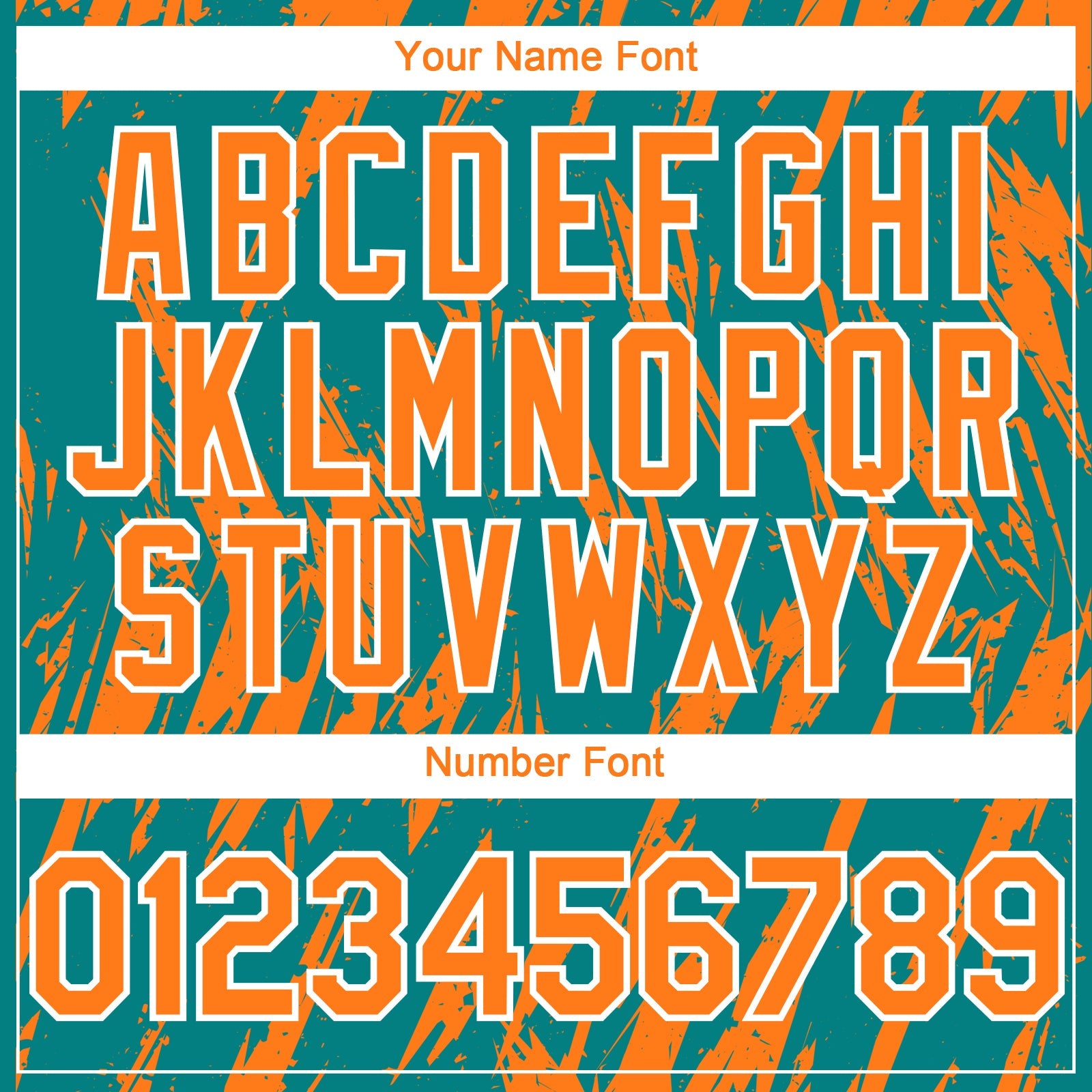 Custom Teal Bay Orange-White Splatter Torn Sharp Brush Stroke Authentic Baseball Jersey view 5