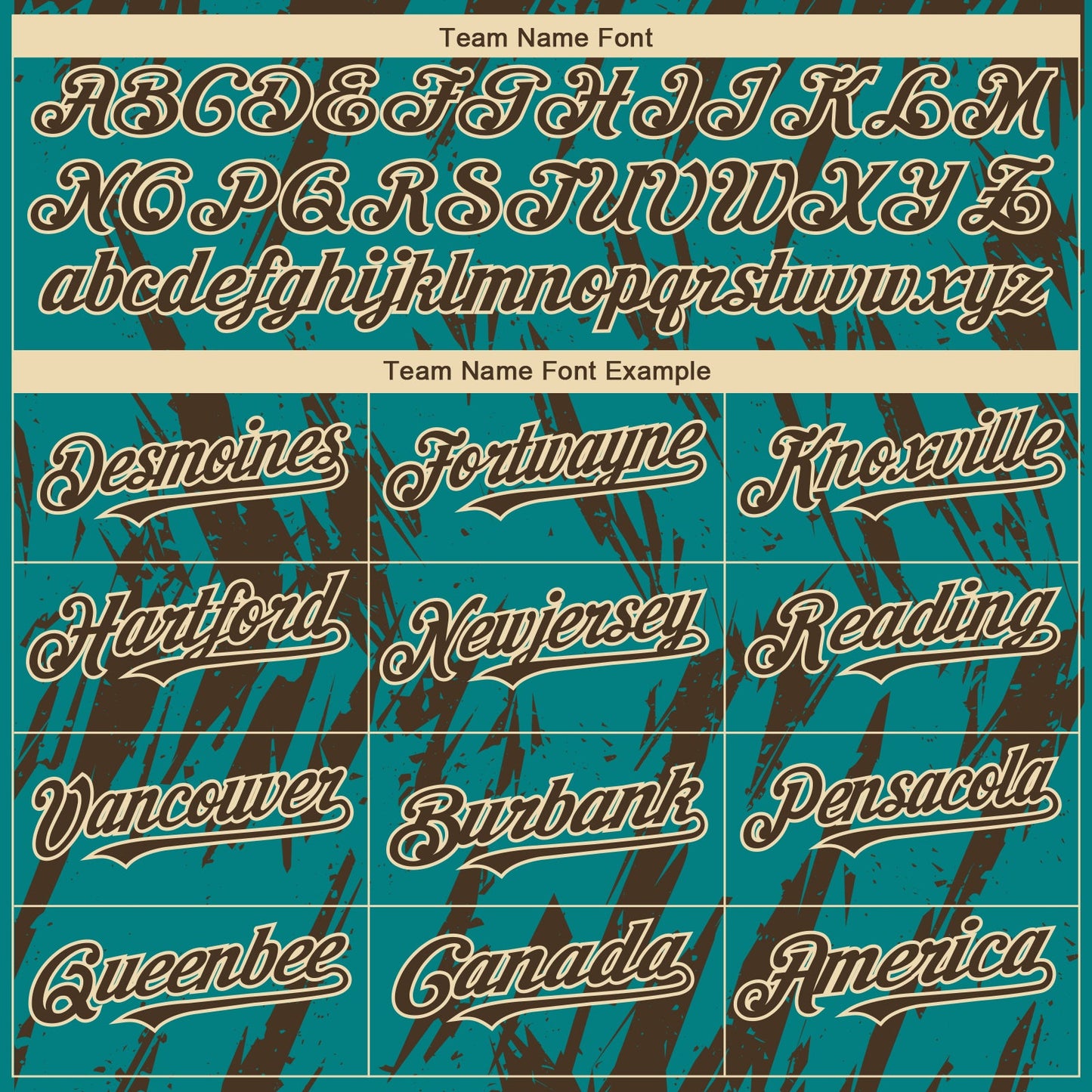 Custom Teal Brown-Cream Splatter Torn Sharp Brush Stroke Authentic Baseball Jersey view 4