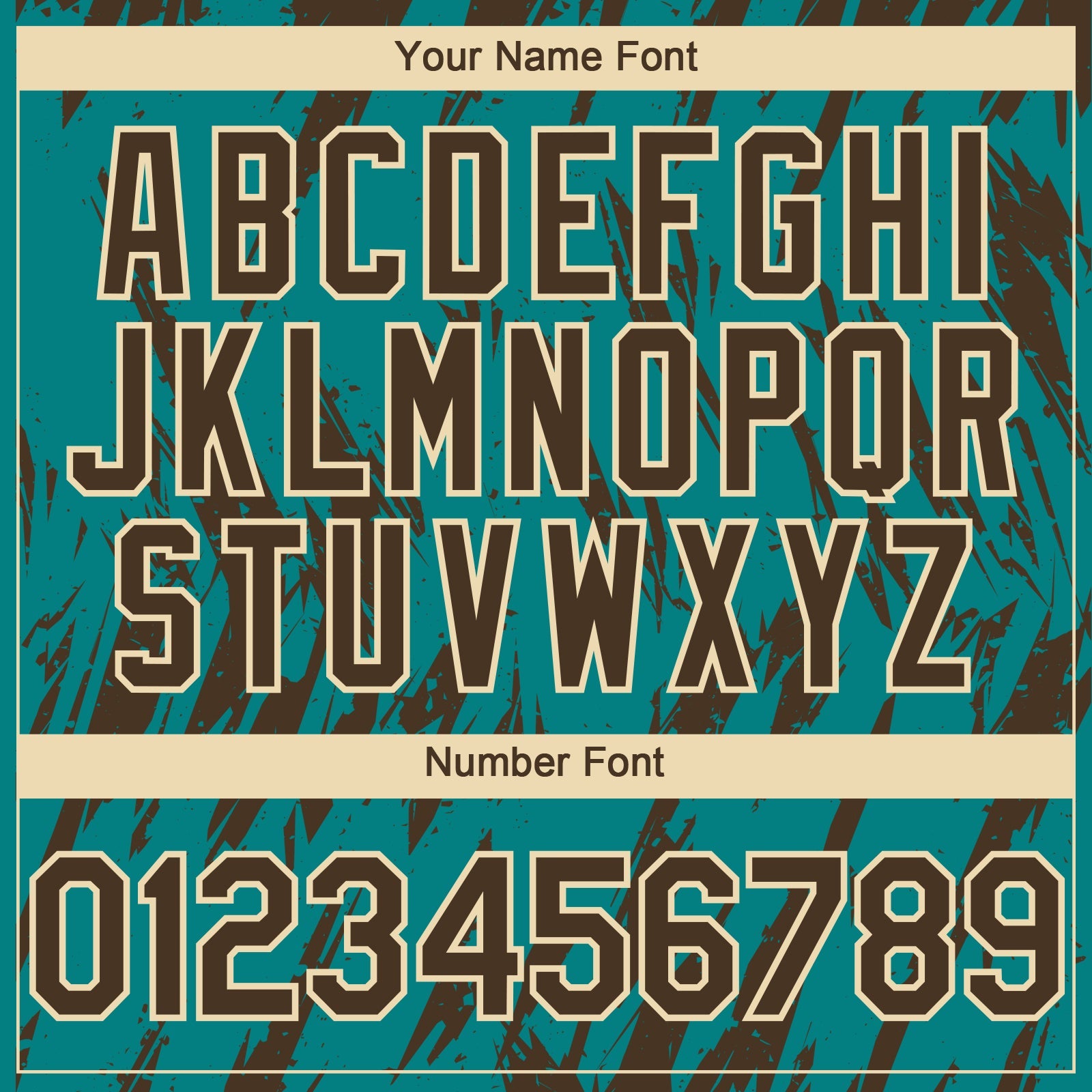 Custom Teal Brown-Cream Splatter Torn Sharp Brush Stroke Authentic Baseball Jersey view 5