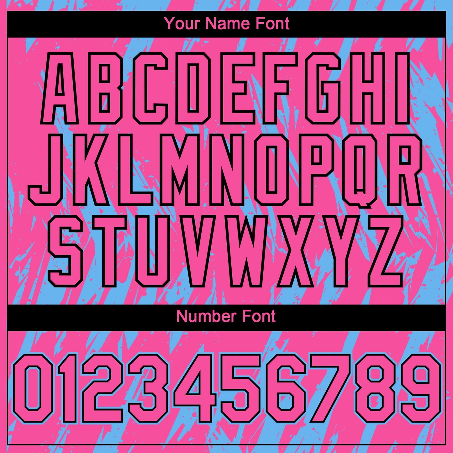 Custom Pink Black-Sky Blue Splatter Torn Sharp Brush Stroke Authentic Baseball Jersey view 5