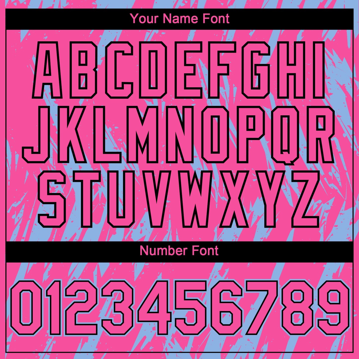 Custom Pink Black-Light Blue Splatter Torn Sharp Brush Stroke Authentic Baseball Jersey view 5