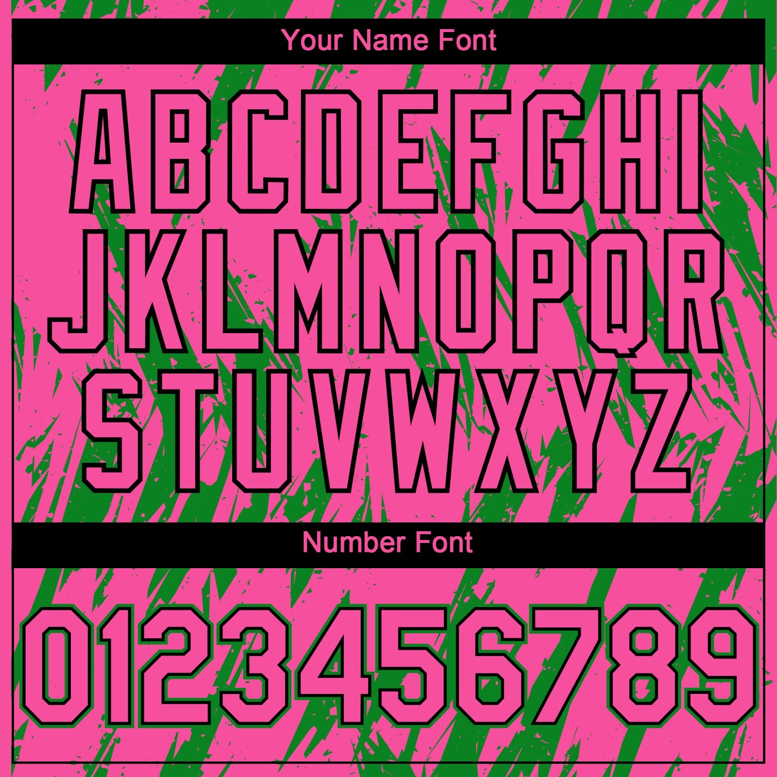 Custom Pink Black-Grass Green Splatter Torn Sharp Brush Stroke Authentic Baseball Jersey view 5