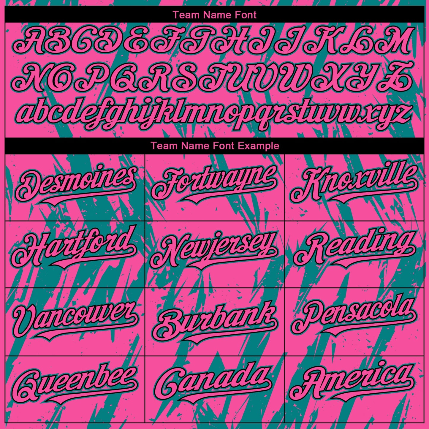 Custom Pink Black-Teal Splatter Torn Sharp Brush Stroke Authentic Baseball Jersey view 4