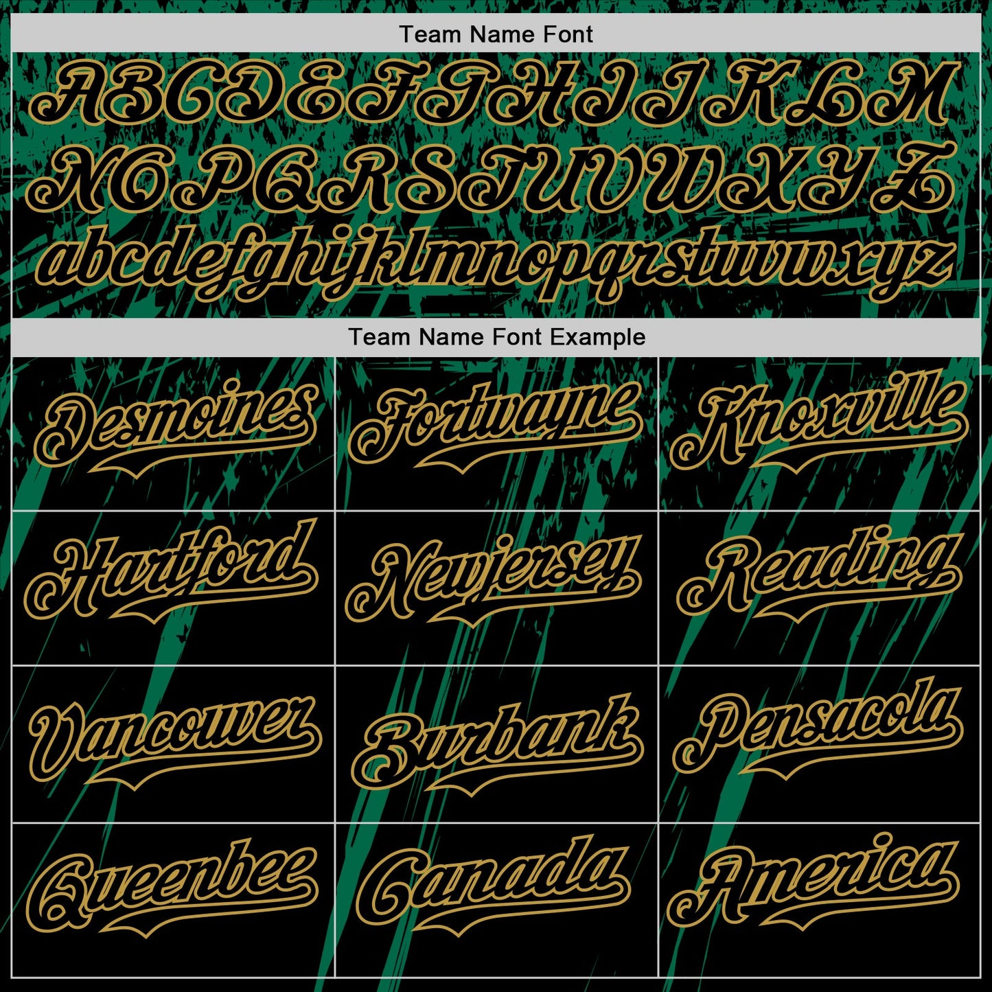 Custom Black Kelly Green-Old Gold Distressed Scratch Brush Stroke Authentic Baseball Jersey view 4
