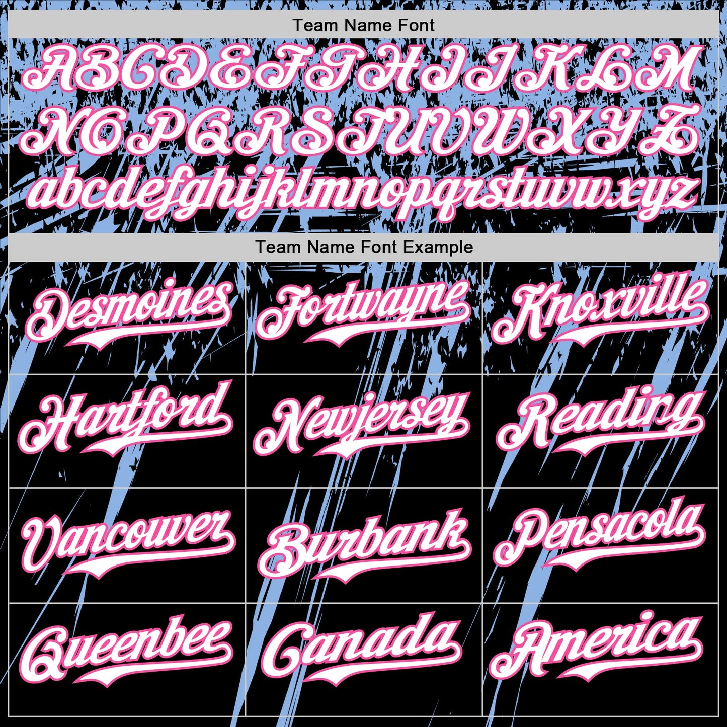 Custom Black White Light Blue-Pink Distressed Scratch Brush Stroke Authentic Baseball Jersey view 4