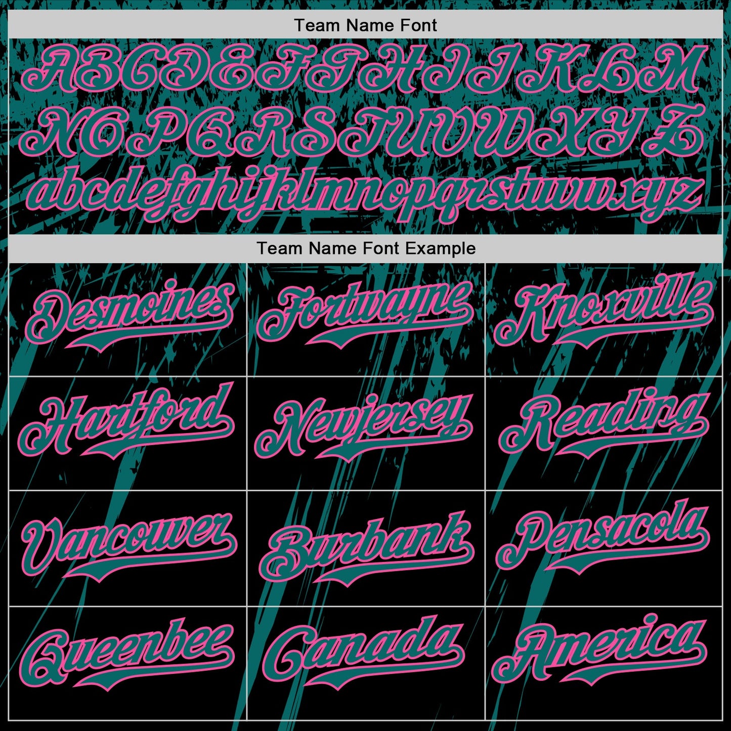 Custom Black Teal-Pink Distressed Scratch Brush Stroke Authentic Baseball Jersey view 4