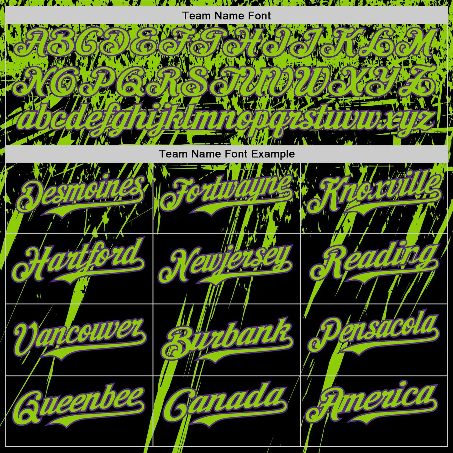 Custom Black Neon Green-Purple Distressed Scratch Brush Stroke Authentic Baseball Jersey view 4