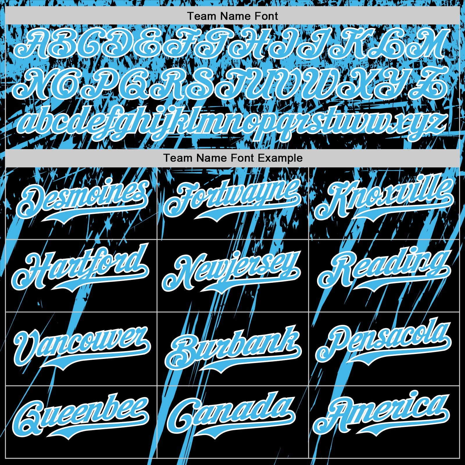 Custom Black Sky Blue-White Distressed Scratch Brush Stroke Authentic Baseball Jersey view 4