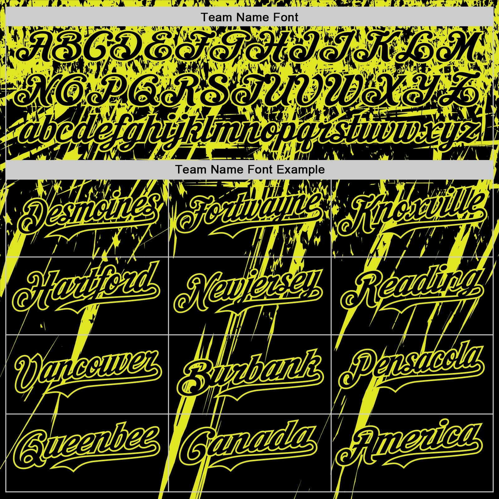 Custom Black Neon Yellow Distressed Scratch Brush Stroke Authentic Baseball Jersey view 4