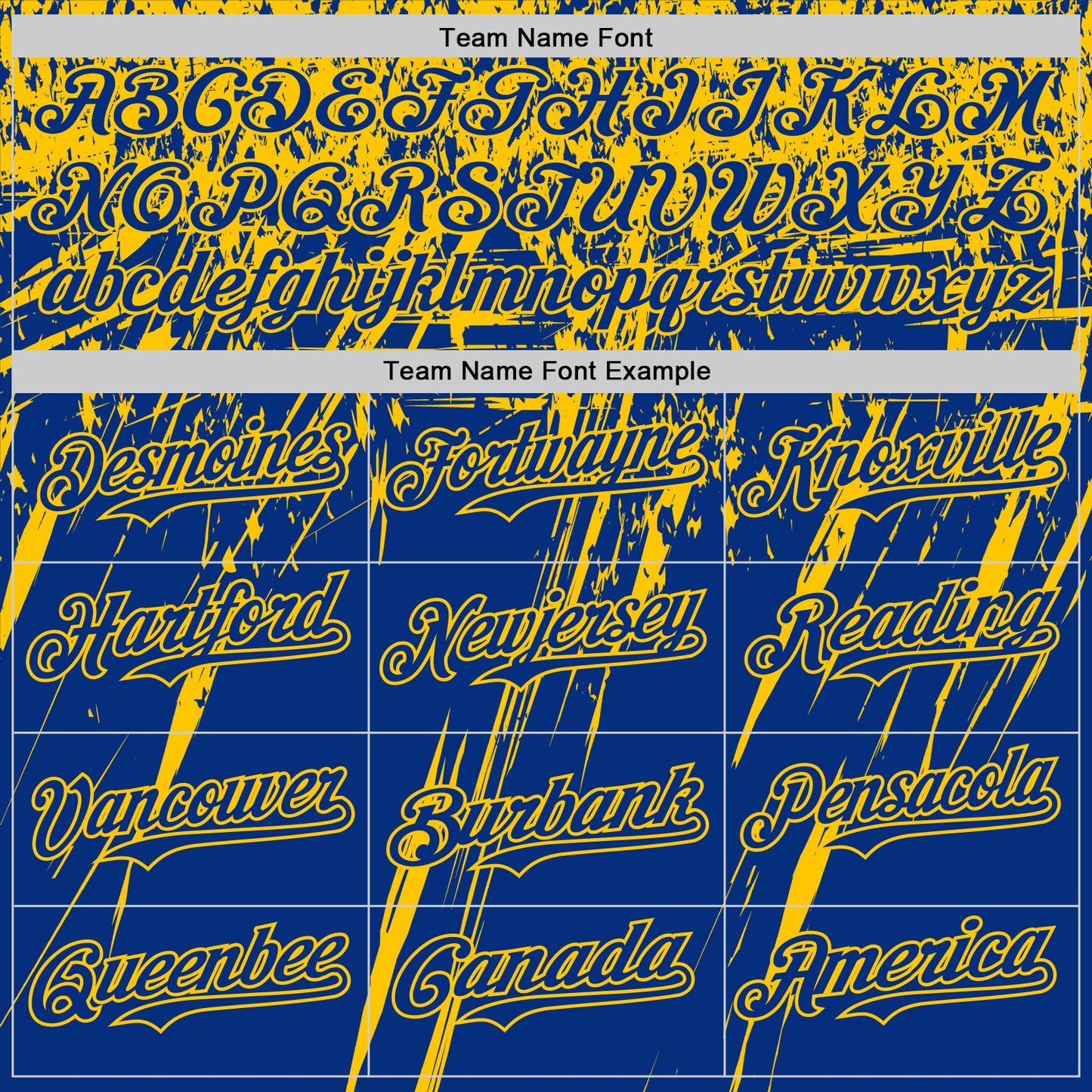 Custom Royal Yellow Distressed Scratch Brush Stroke Authentic Baseball Jersey view 4