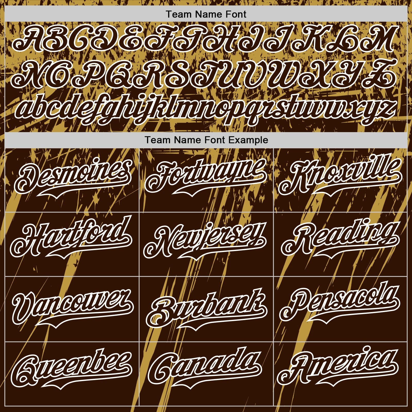 Custom Brown Old Gold-White Distressed Scratch Brush Stroke Authentic Baseball Jersey view 4