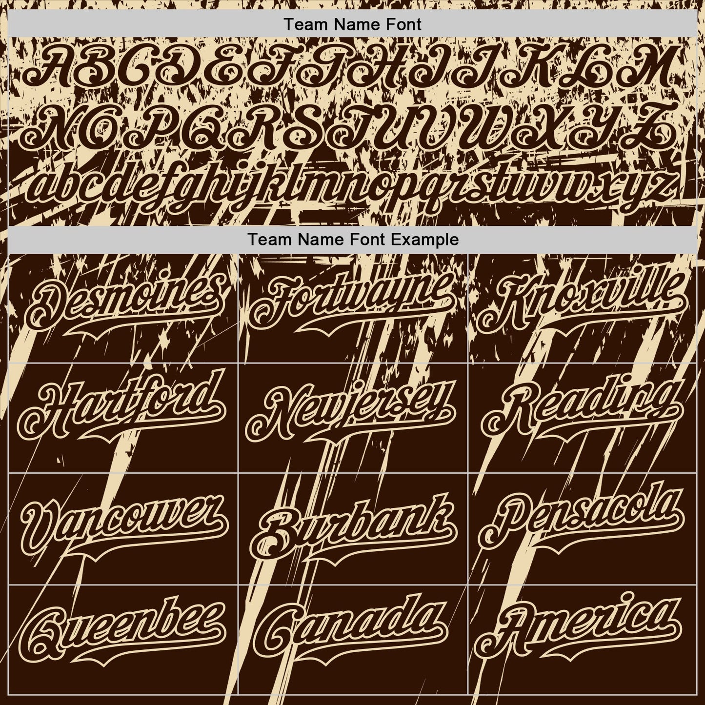 Custom Brown Cream Distressed Scratch Brush Stroke Authentic Baseball Jersey view 4
