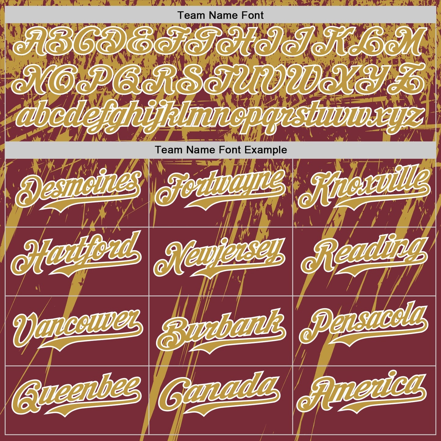 Custom Burgundy Old Gold-White Distressed Scratch Brush Stroke Authentic Baseball Jersey view 4